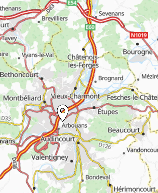 Carte montrant l'emplacement de l'Axone